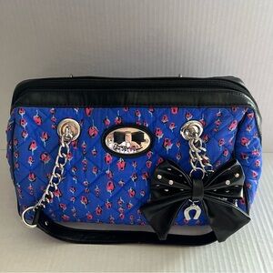 Betsey Johnson - Betseyville Vintage and Rare collectors item, blue / roses bag